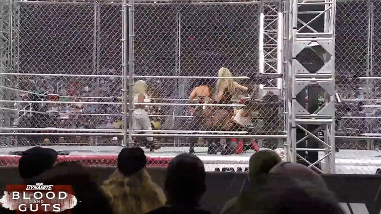 Several competitors in the ring