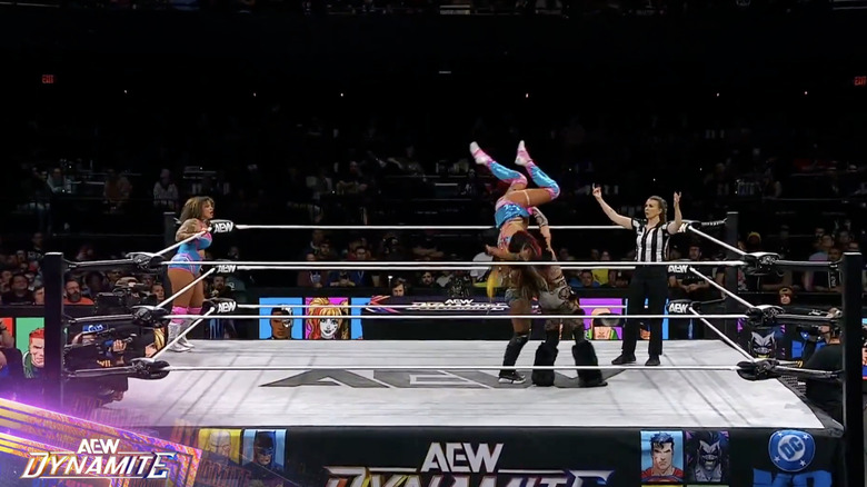 All four women in the ring