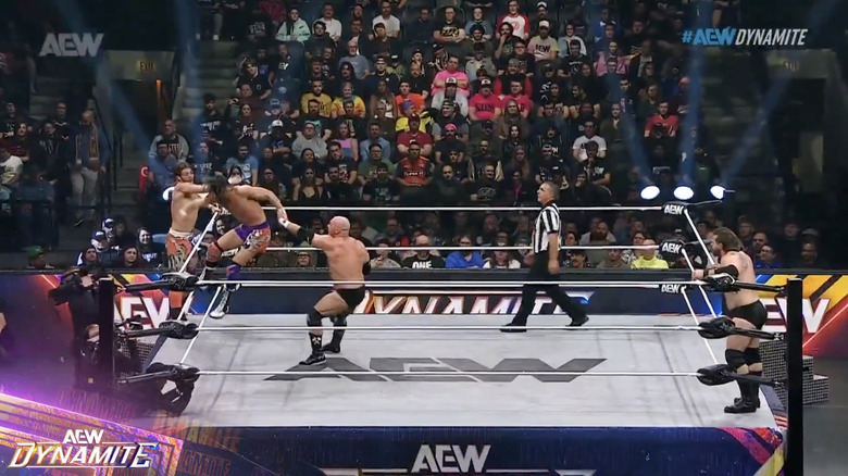 All four men in the ring