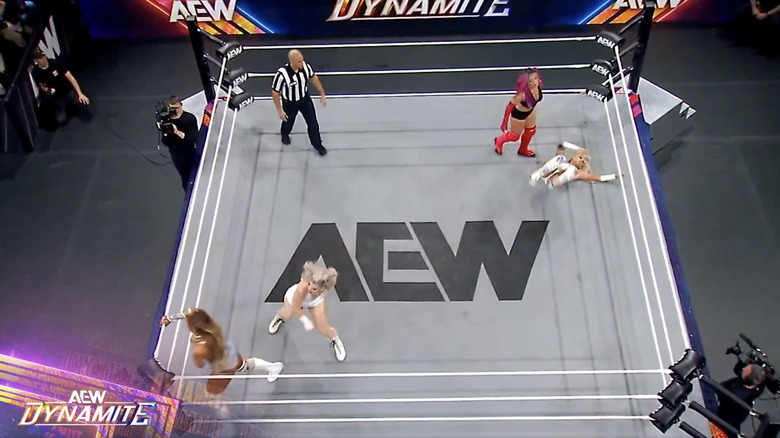 All four women in the ring