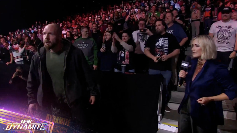 Moxley and Renee Paquette in the crowd.