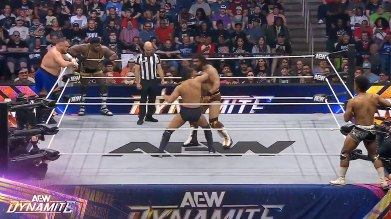 The six men in the ring