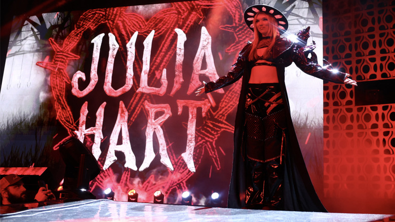 Hart on the entrance ramp posing