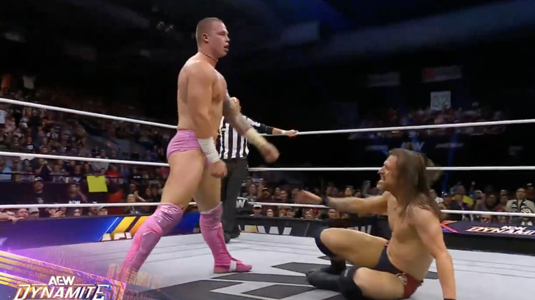 Fletcher and Cole inside the ring