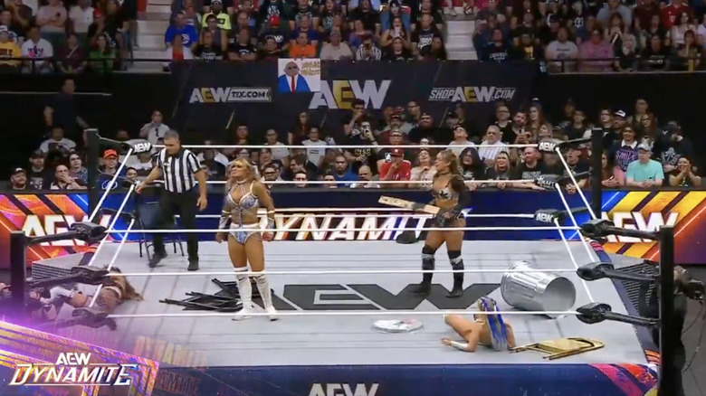 The four women in the ring