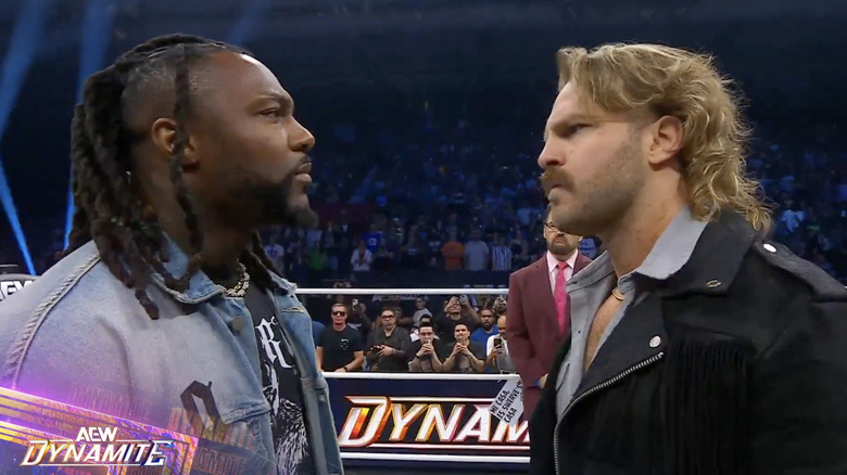 Strickland and Page staring one another down