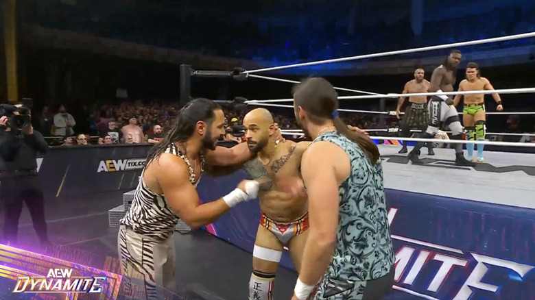 Ricochet and The Bucks regrouping on the outside