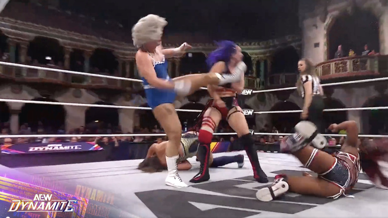 The four women in the ring