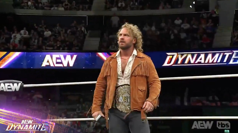 Page standing in the ring