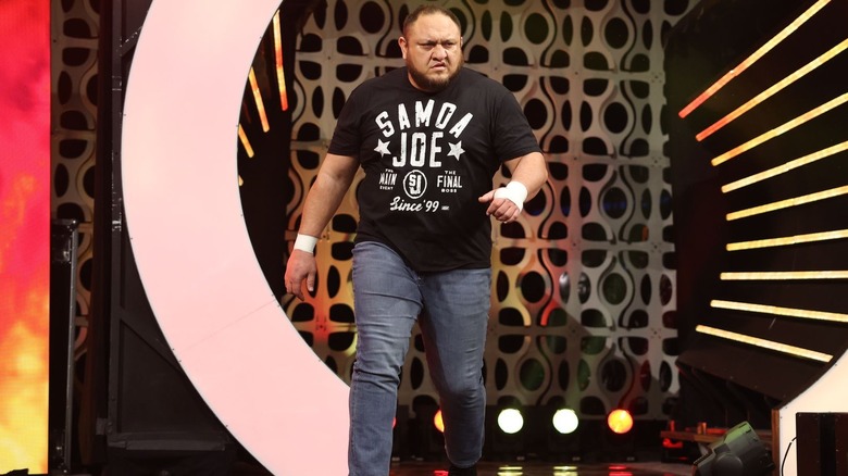 Samoa Joe walks to the ring