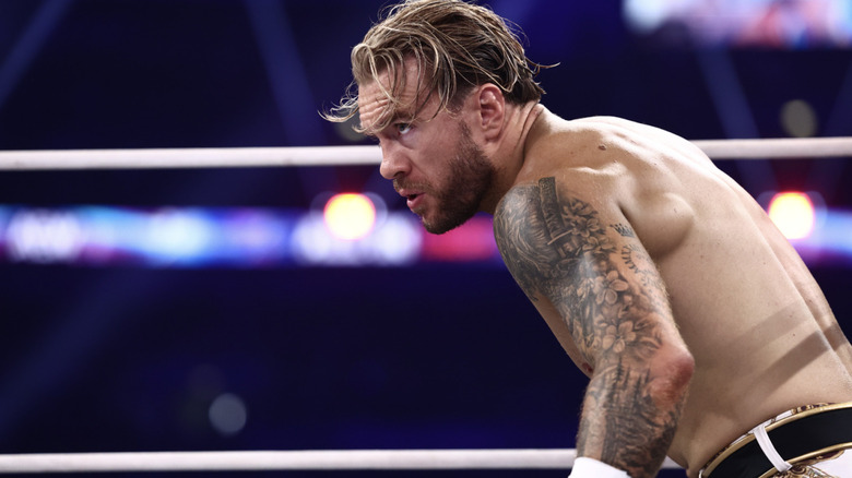 Ospreay inside the ring at All In