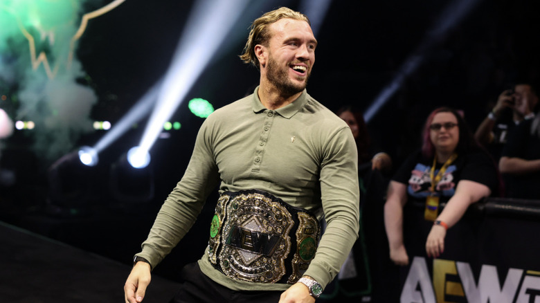 Ospreay smiling inside the ring