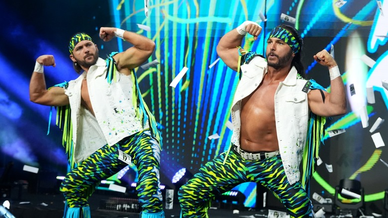 The Young Bucks make their entrance on 