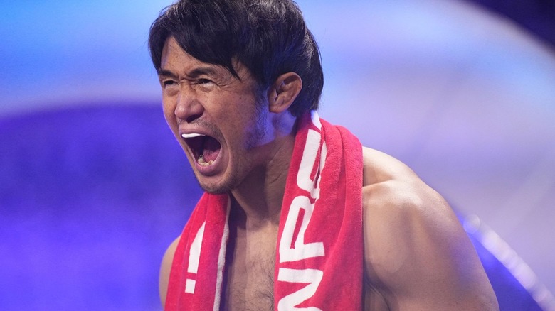 Katsuyori Shibata yelliing