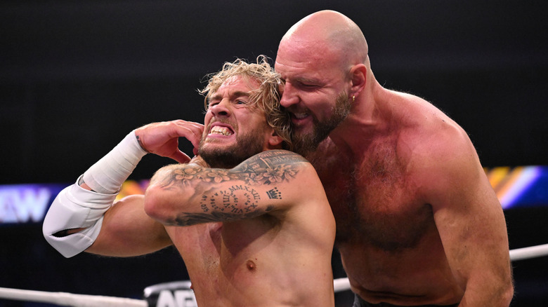 Jon Moxley puts Will Ospreay in a hold in the ring during a match on the September 16, 2026 edition of 