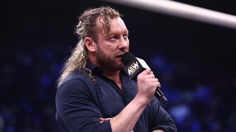 Kenny Omega cuts a promo in the ring on the July 1, 2026 edition of 