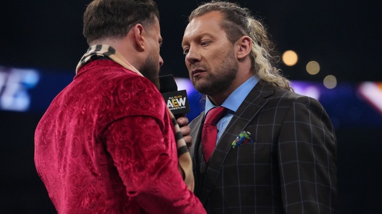 MJF face to face with Kenny Omega on "AEW Dynamite"