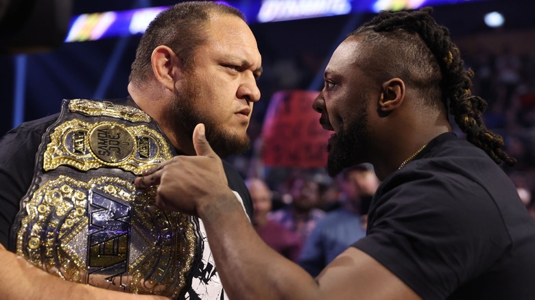 Swerve Strickland stares down Samoa Joe