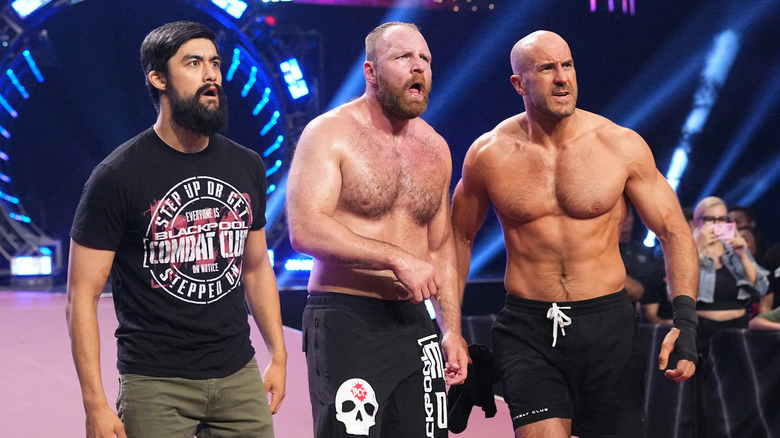 Wheeler Yuta, Jon Moxley, and Claudio Castagnoli 