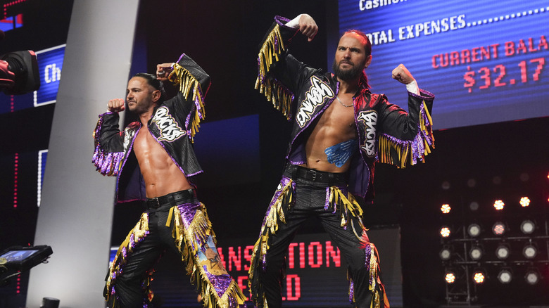 The Young Bucks make an entrance