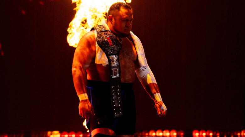 Samoa Joe makes an entrance