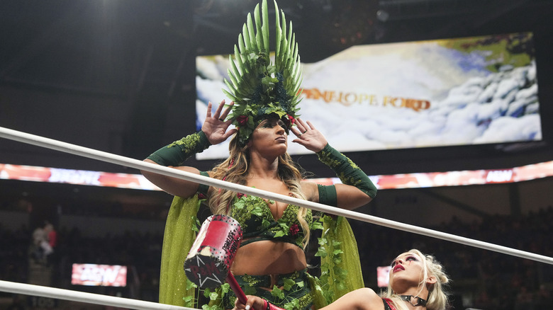 Megan Bayne makes an entrance