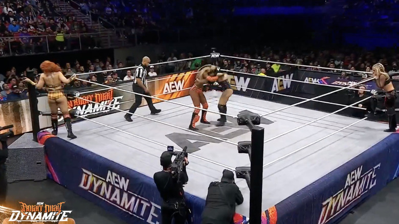 The four women in the ring