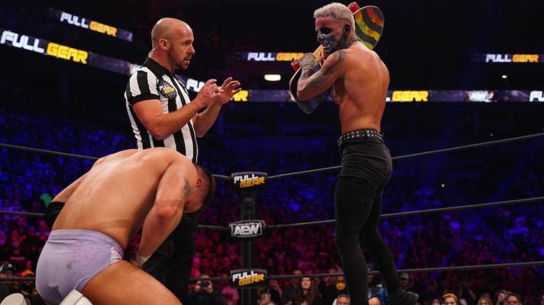 MJF and Darby Allin at AEW Full Gear 2021
