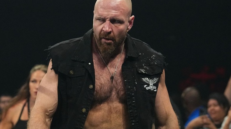 Jon Moxley wearing a black vest