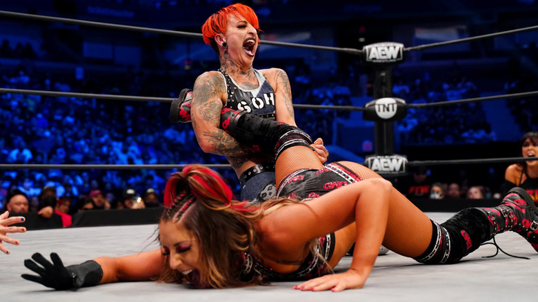 Ruby Soho putting Britt Baker into a submission