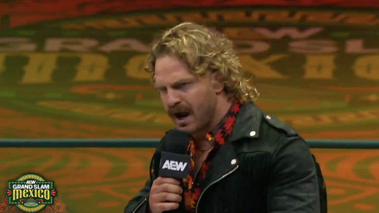 Page speaking inside the ring