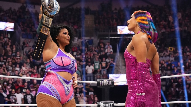 Willow Nightingale and Mercedes Mone staring off