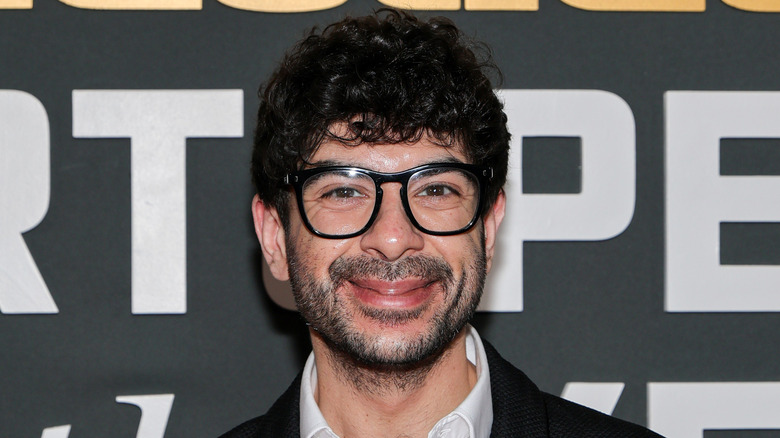 Tony Khan making the Tony Khan face on the red carpet