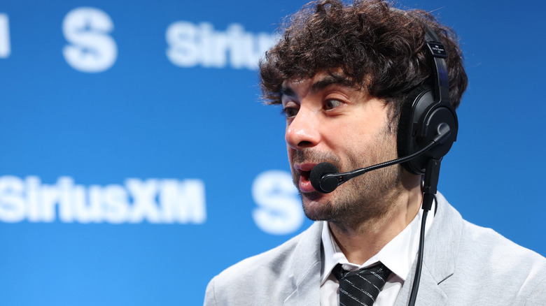 Tony Khan speaking on SiriusXM at the Super Bowl LIX, February 2025.