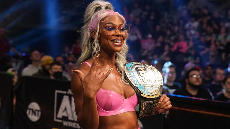 Jade Cargill with the TBS Championship