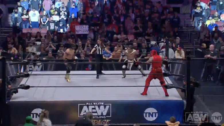 The three men in the ring