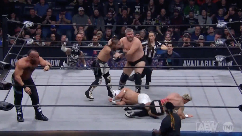 The six men in the ring