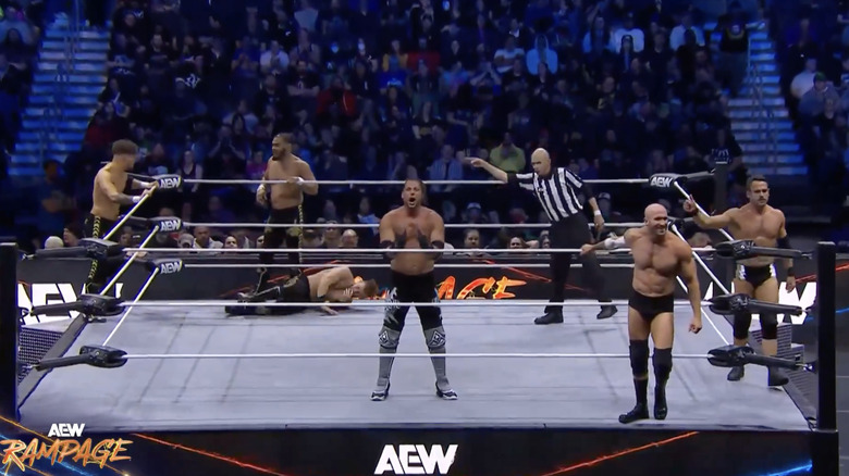 The six men in the ring