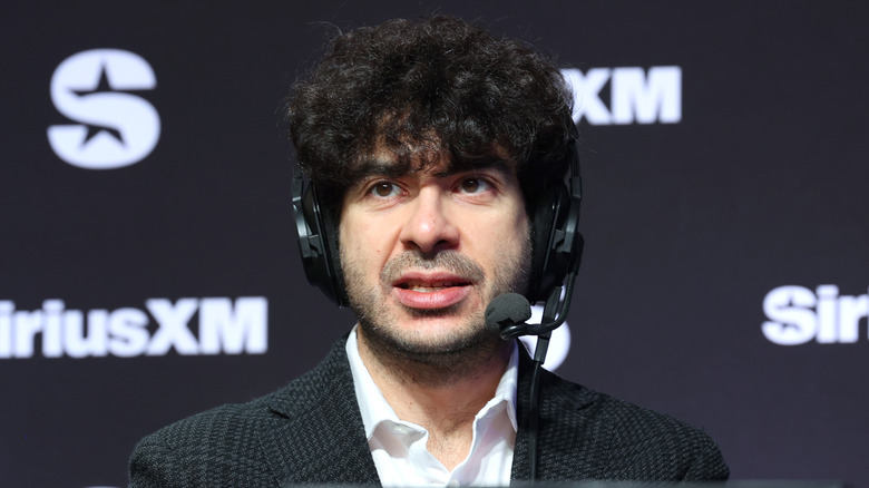 Tony Khan on headset