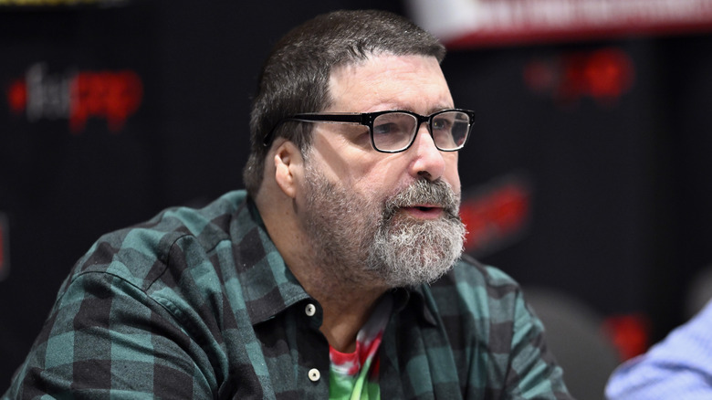 Mick Foley looking straight ahead