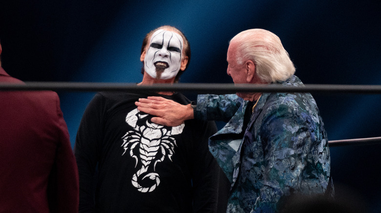 Ric Flair chops Sting