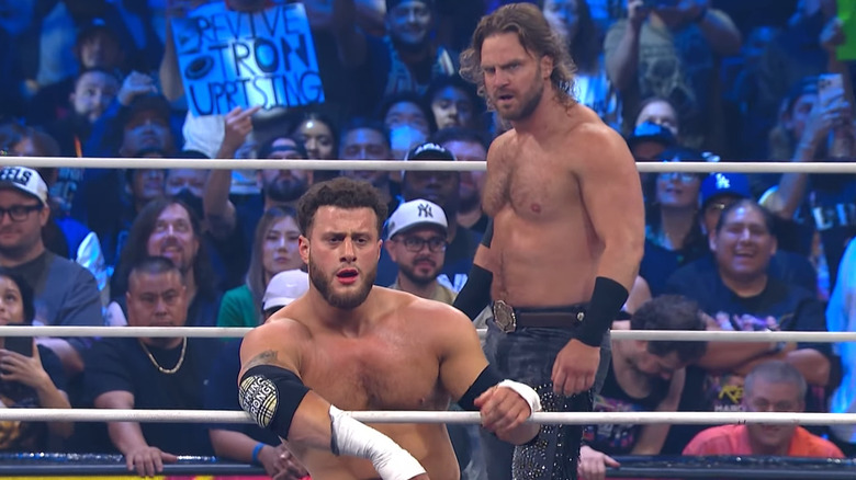 MJF and Hangman Adam Page in the ring