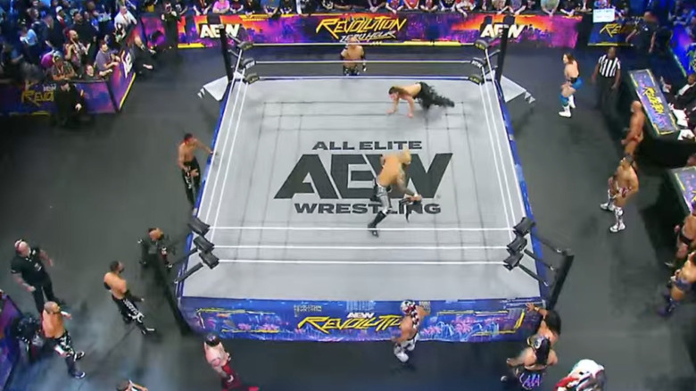 Everyone brawling with one another