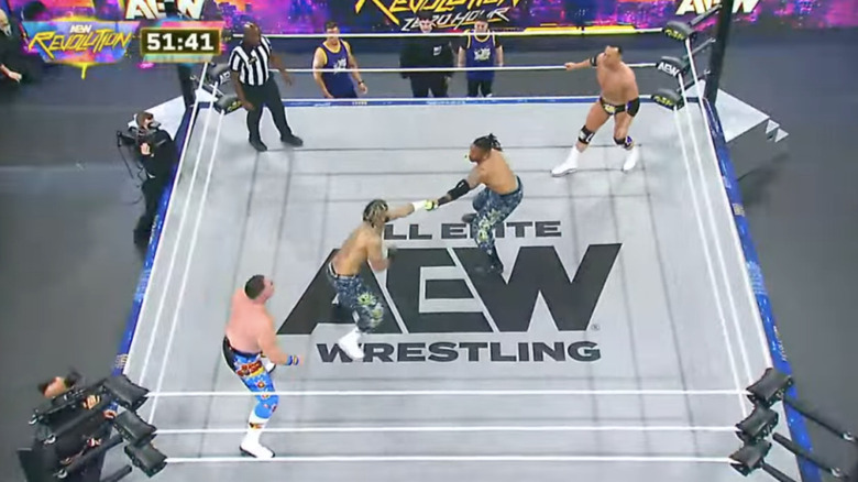 All four men in the ring