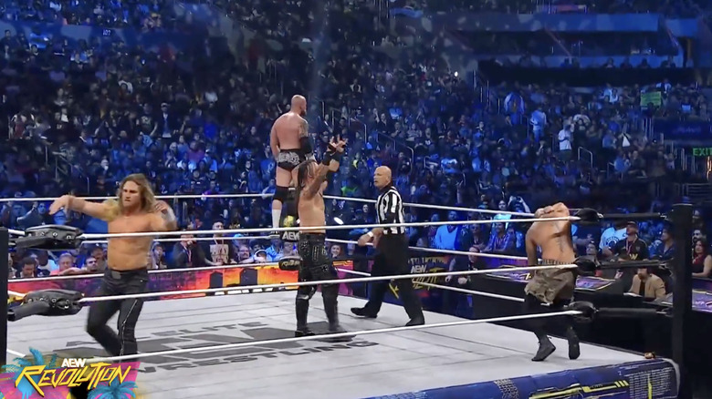 The Dogs and Allin in the ring