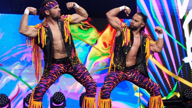 The Young Bucks pose on "AEW Dynamite"