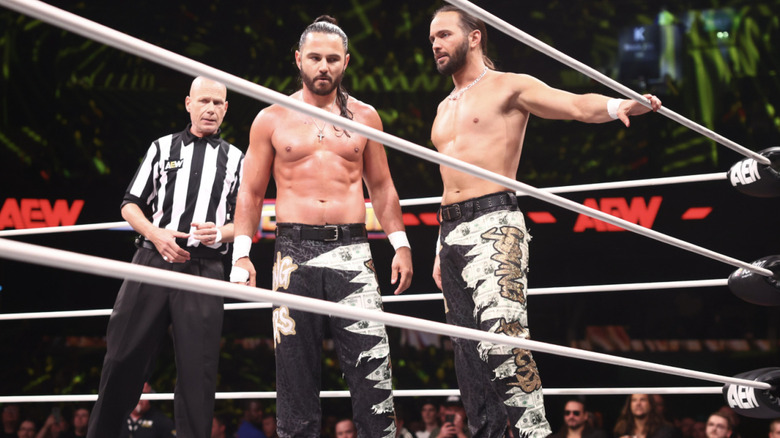 The Young Bucks in the ring