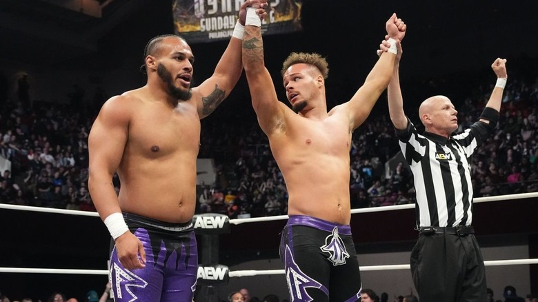 Top Flight celebrating in the ring