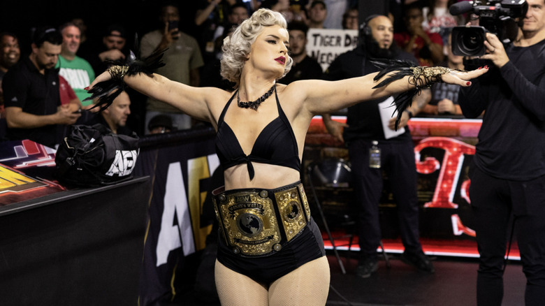 Storm on the outside of the ring