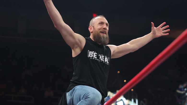 Bryan Danielson stretching his arms